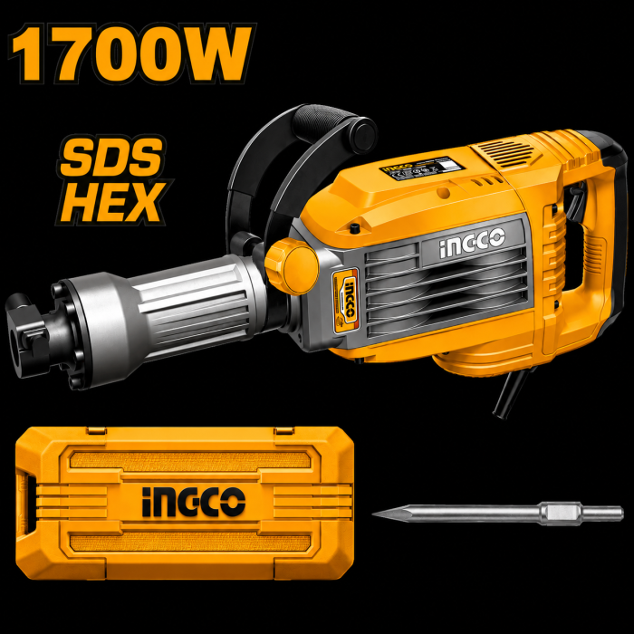 Martillo Demoledor 14 KG. SDS HEX. 1700w INGCO 