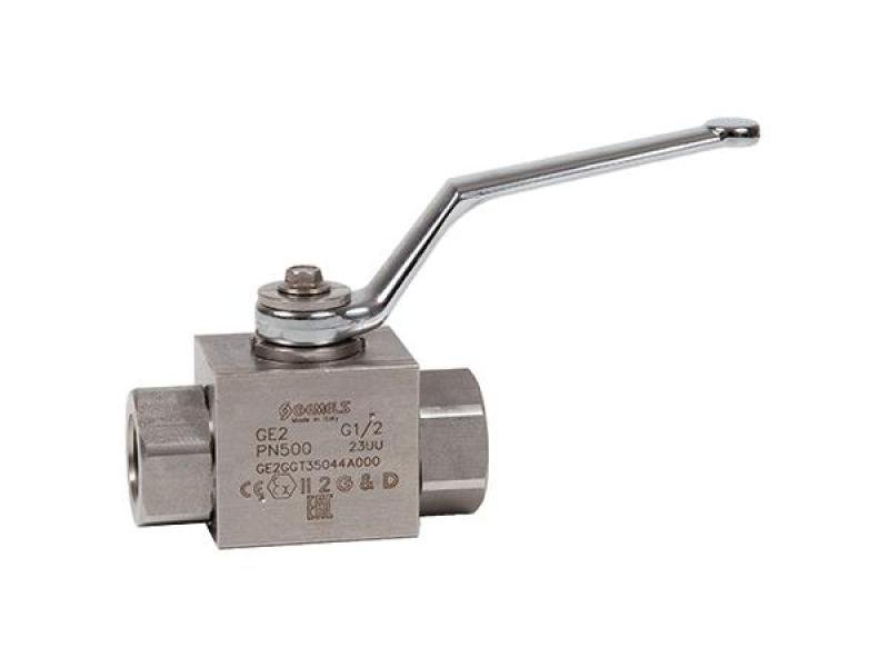 VALVULA GE2 2 VIAS INOX 316 SIN TALADROS ROSCA BSP JUNTA POM