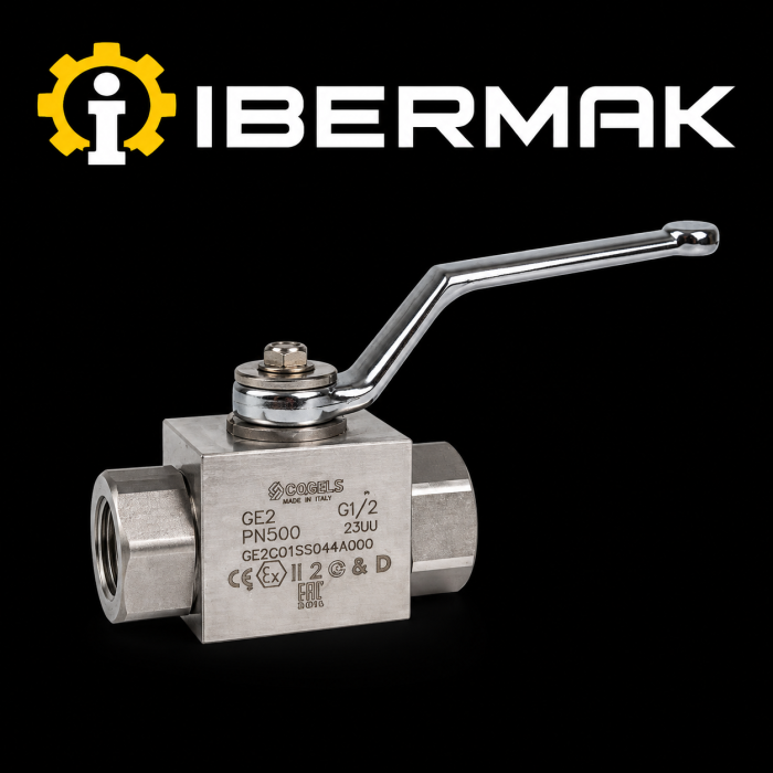 VALVULA GE2 2 VIAS INOX 316 SIN TALADROS ROSCA BSP JUNTA POM