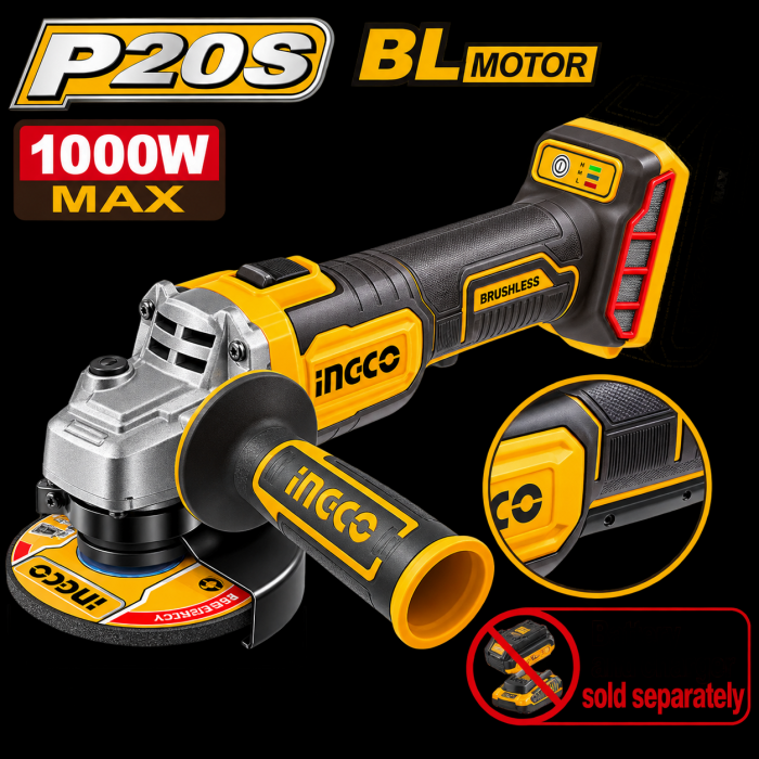 AMOLADORA 115mm 1000W 20 V  INGCO 