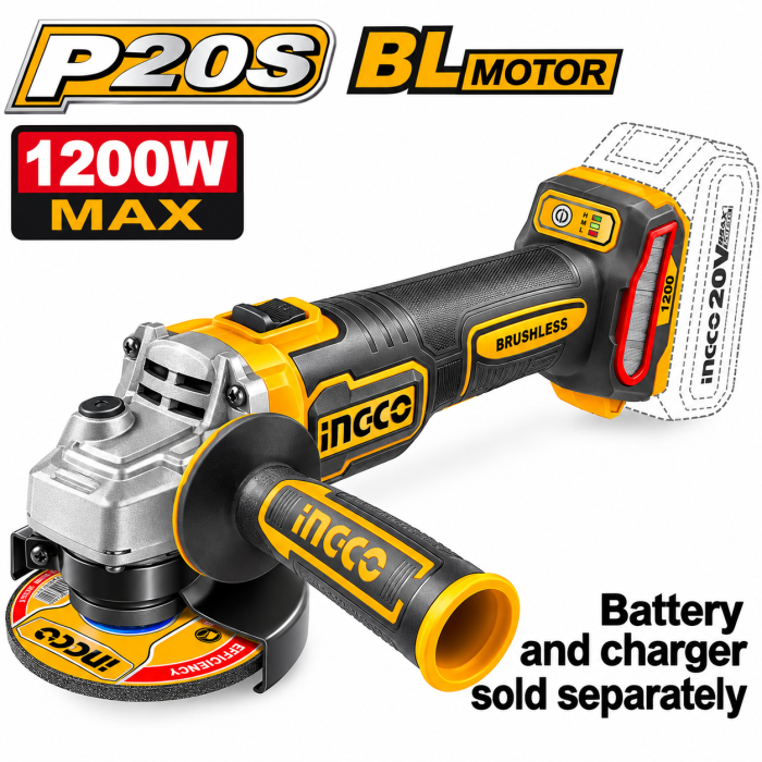 AMOLADORA 125mm 1200w 20v INGCO 