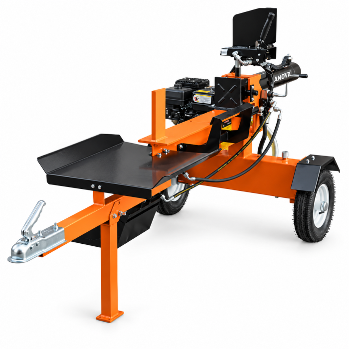 Astillador Anova 22 Ton – Motor Gasolina 7 HP con Brazo Elevador Hidráulico.