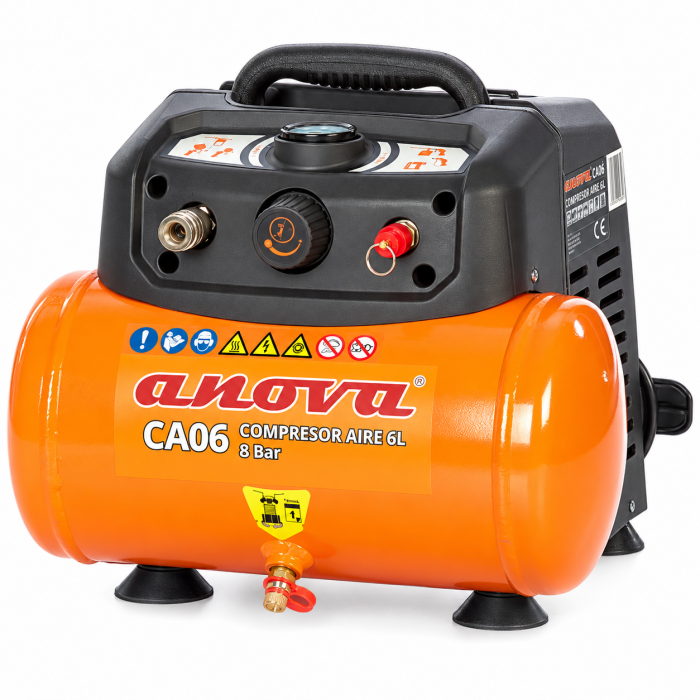 COMPRESOR AIRE ANOVA 6Lts. 1,5 HP / 1,1 KW                                      