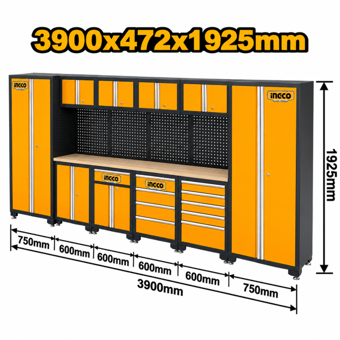 ARMARIOS TALLER INGCO 3900x472x1925 mm