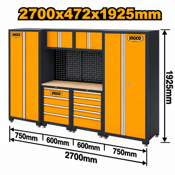 ARMARIO TALLER INGCO 2700x472x1925 mm