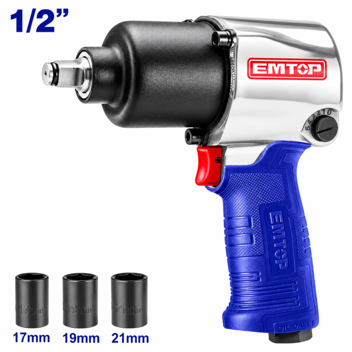 PISTOLA DE IMPACTO 1/2" PARA COMPRESOR EMTOP