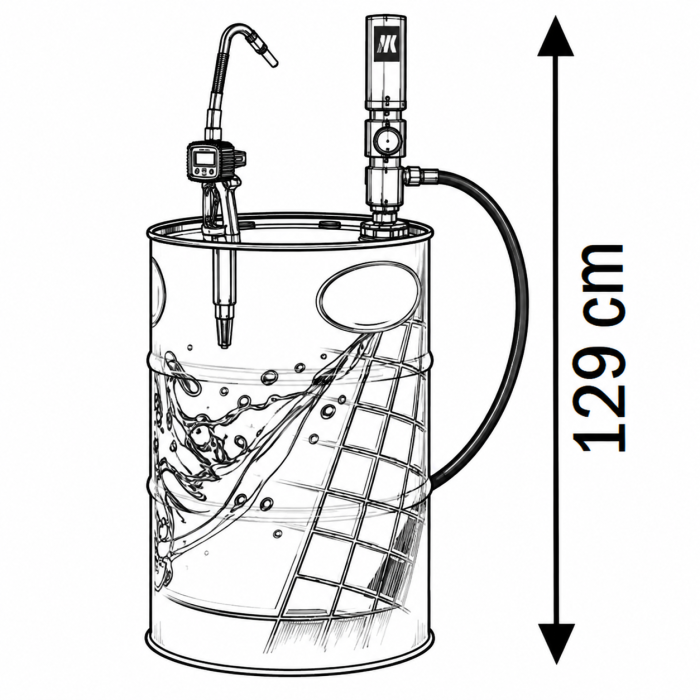 Kit de Aceite Con Bomba Profecional para Bidones de 180-220 L MECLUBE 